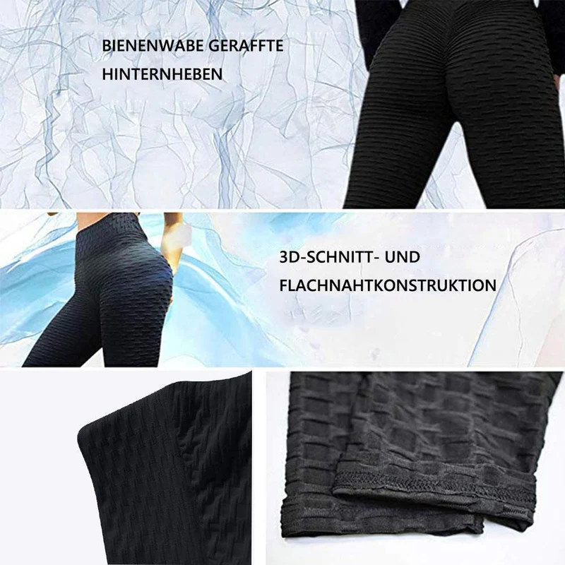 Kompressionsleggings til bekæmpelse af cellulite med mavekontrol