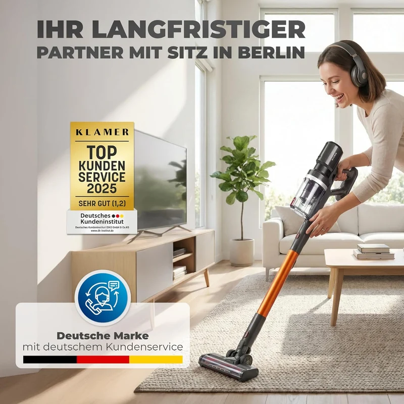 Kabelfri 2-i-1 støvsuger 460 Watt med op til 60 minutters driftstid