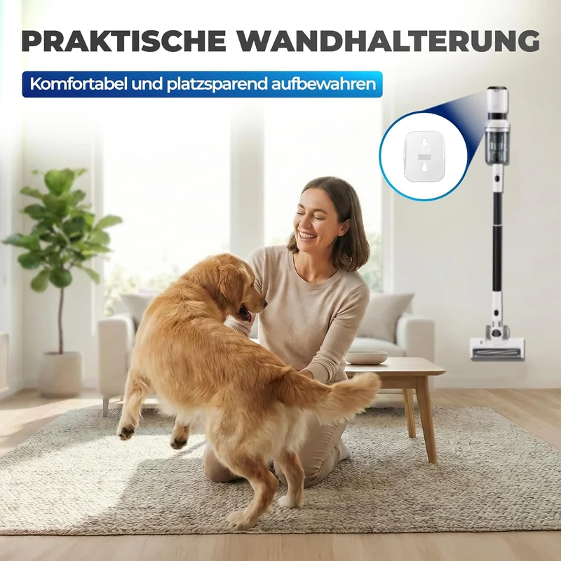Kabelfri 2-i-1 støvsuger 460 Watt med op til 60 minutters driftstid
