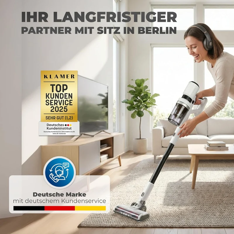 Kabelfri 2-i-1 støvsuger 460 Watt med op til 60 minutters driftstid
