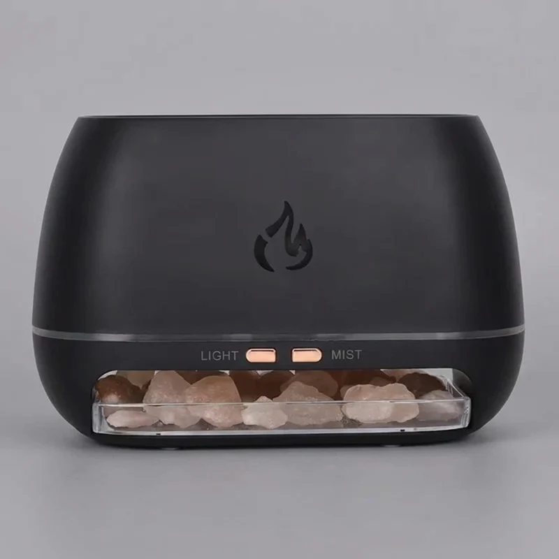 Aroma Diffuser med Himalaya Salt og LED Flammeeffekt – Luftfugter