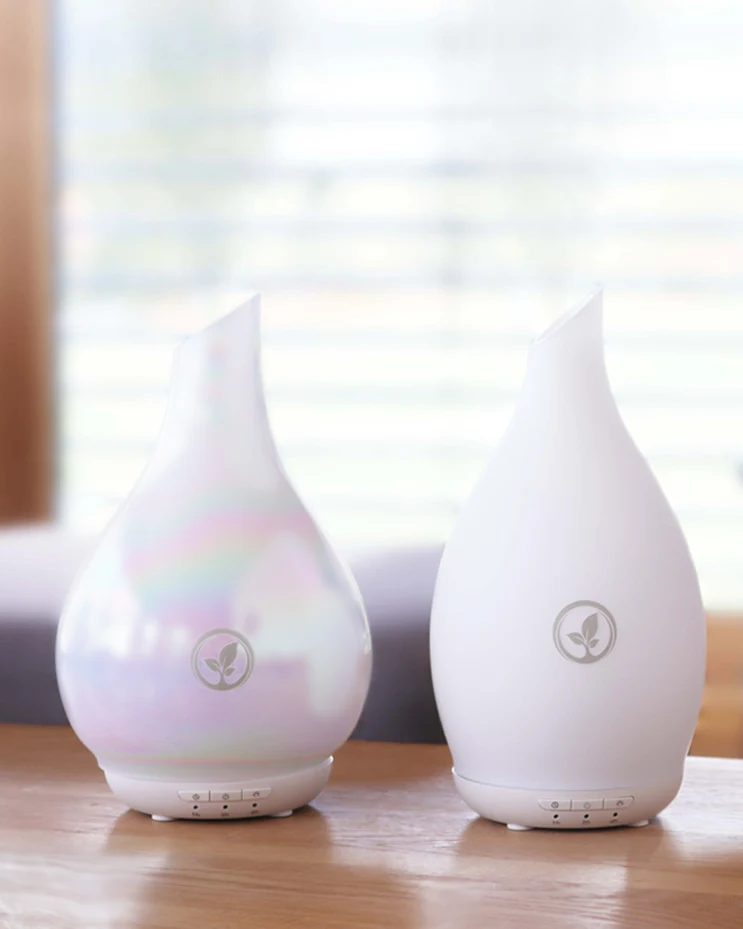 Ultraschall Duftspreder med Glasdesign og LED-Belysning
