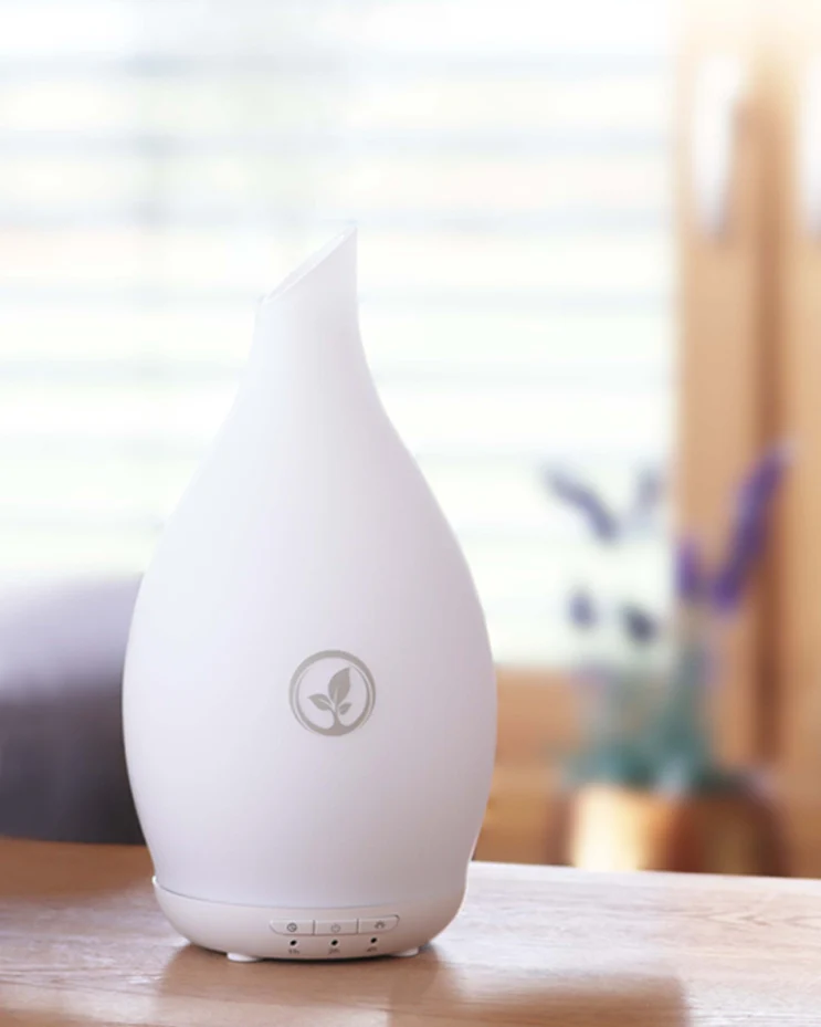 Ultraschall Duftspreder med Glasdesign og LED-Belysning