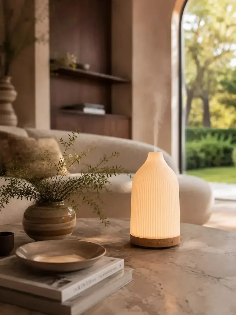Ultraschall Diffuser med 100 ml Vandtank og Stemningslys