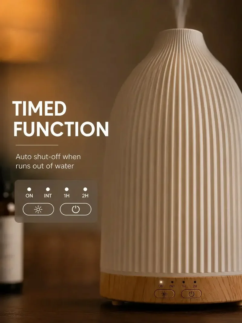 Ultraschall Diffuser med 100 ml Vandtank og Stemningslys