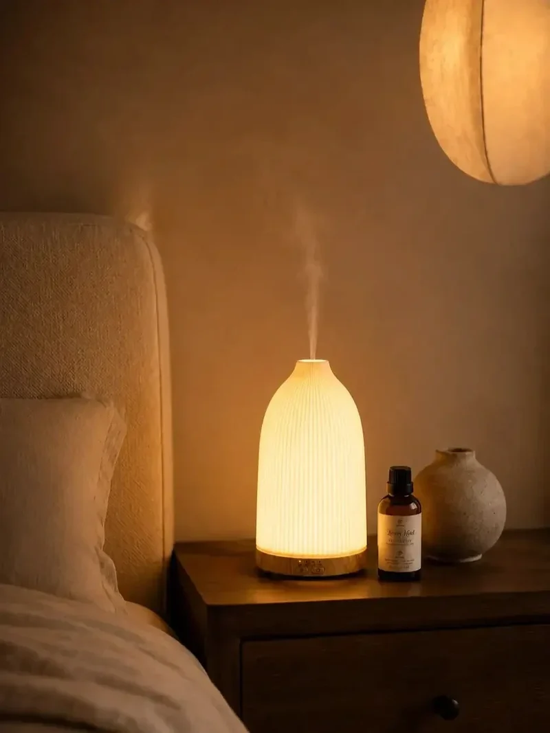Ultraschall Diffuser med 100 ml Vandtank og Stemningslys