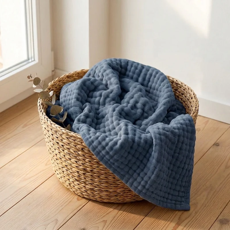 Mjuk Muslinfilt - 100% Naturlig, värmande bomull