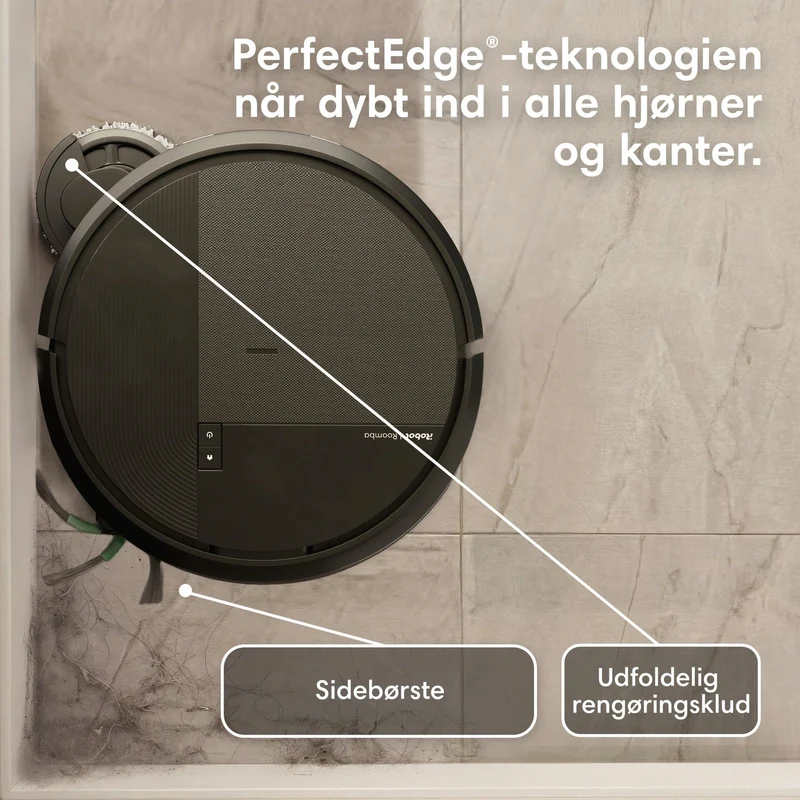 iRobot Roomba® Plus 575 Combo Robot + AutoWash™ Dock – Sort eller Hvid