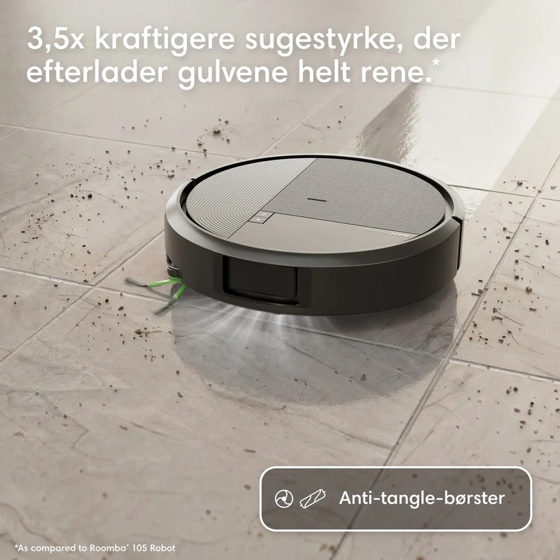 iRobot Roomba® Plus 575 Combo Robot + AutoWash™ Dock – Sort eller Hvid
