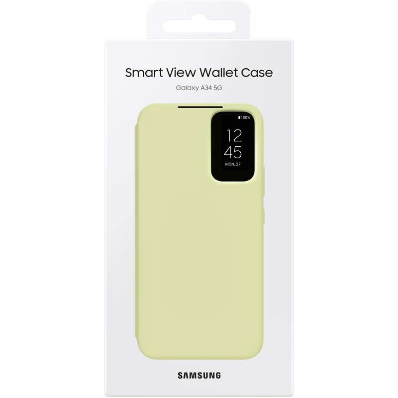 Samsung A34 Smart View Wallet Cover Lime
