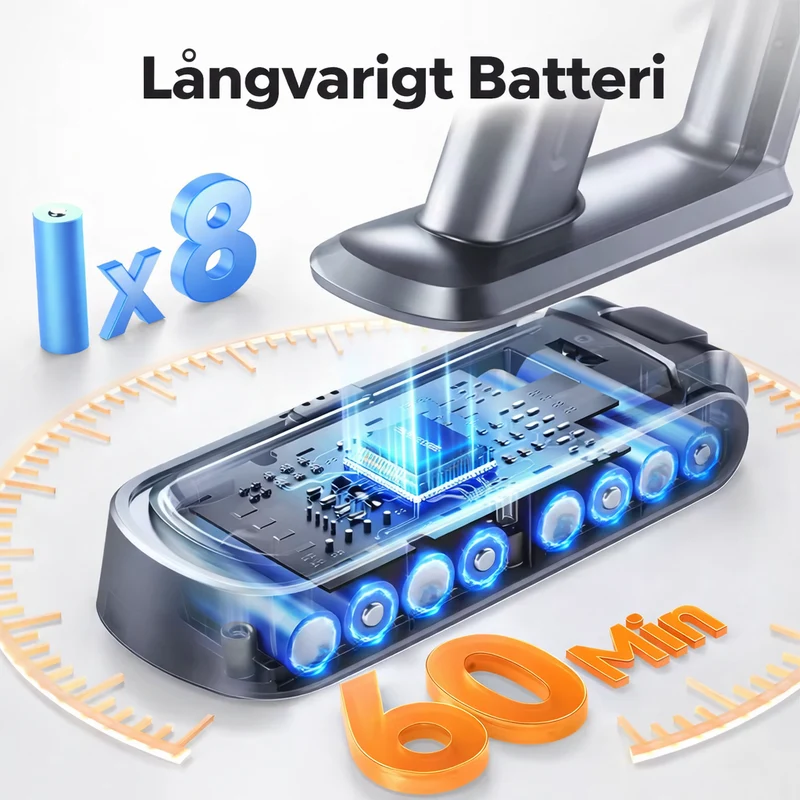 Maxlager VC90 Sladdlös Dammsugare - 600W 65 kPa - Skaftdammsugare
