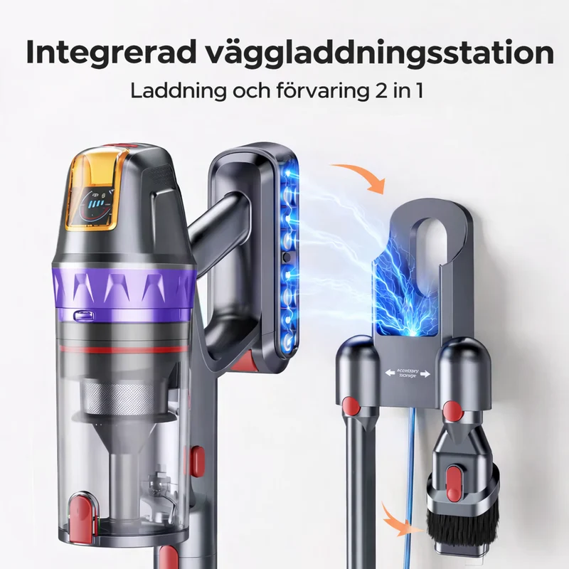 Maxlager VC90 Sladdlös Dammsugare - 600W 65 kPa - Skaftdammsugare