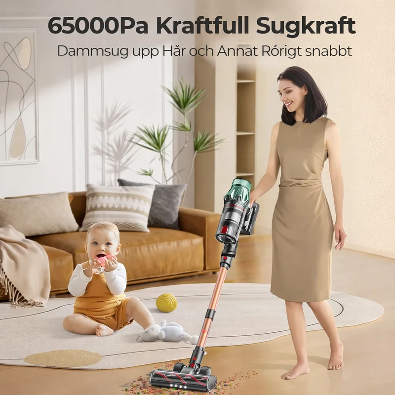 Maxlager V7 Pro Sladdlös Dammsugare - 600W 65 kPa - Skaftdammsugare