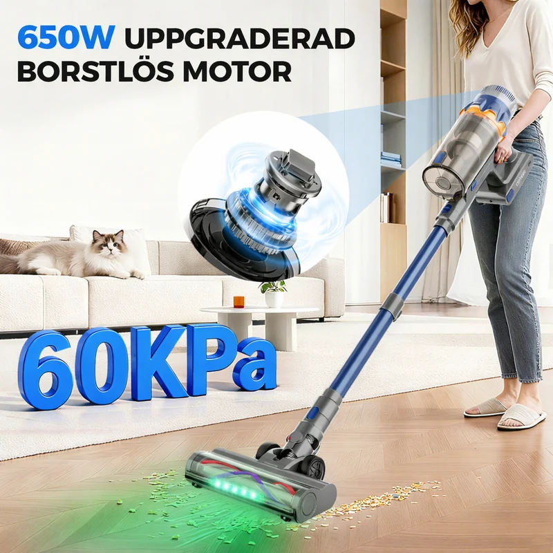 Maxlager V25 - 650W – 60 kPa Avancerad Sladdlös Dammsugare - Skaftdammsugare