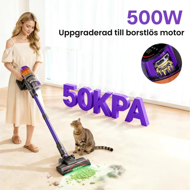 Maxlager V11 Detect Light - 500W – 50 kPa Sladdlös Dammsugare - Skaftdammsugare