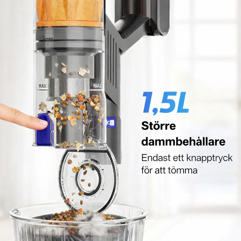 Maxlager V11 Detect Light - 500W – 50 kPa Sladdlös Dammsugare - Skaftdammsugare