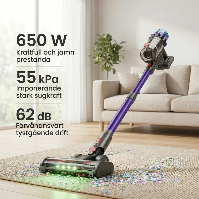 Maxlager V22 - 650W – 55 kPa Avancerad Sladdlös Dammsugare - Skaftdammsugare