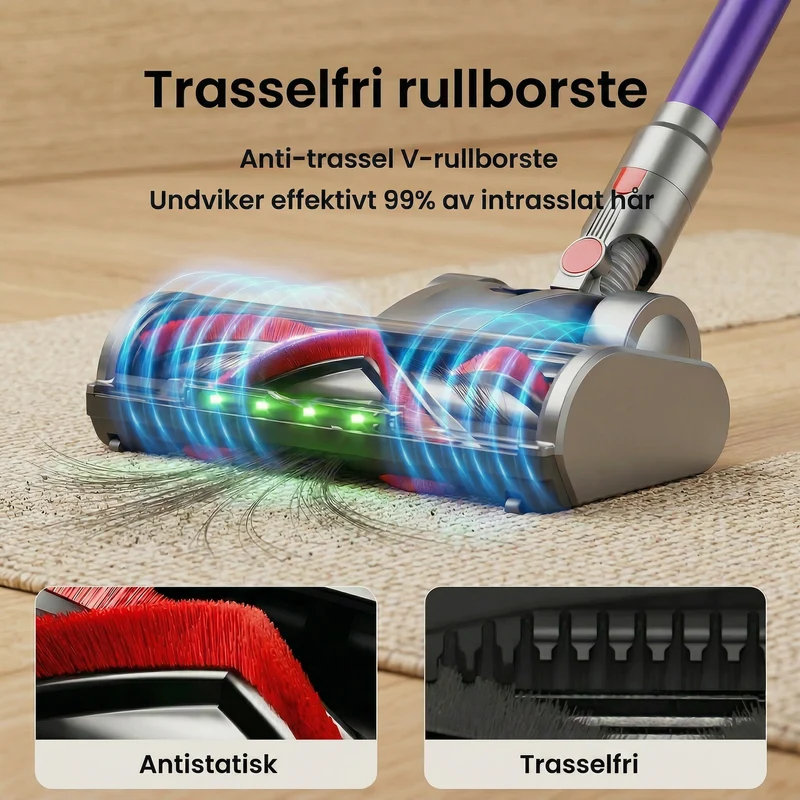 Maxlager V22 - 650W – 55 kPa Avancerad Sladdlös Dammsugare - Skaftdammsugare