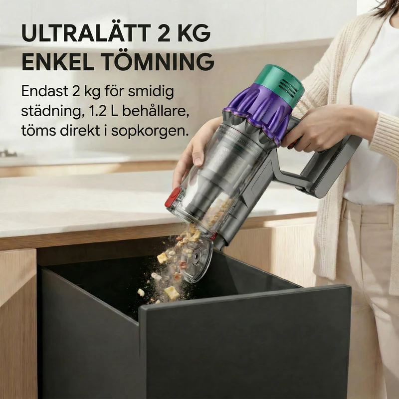 Maxlager V22 - 650W – 55 kPa Avancerad Sladdlös Dammsugare - Skaftdammsugare