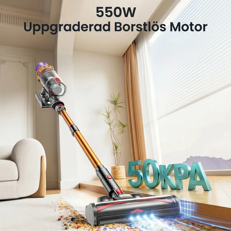 Maxlager Ultra X7 - 550W – 50 kPa Avancerad Sladdlös Dammsugare 2026 - Skaftdammsugare