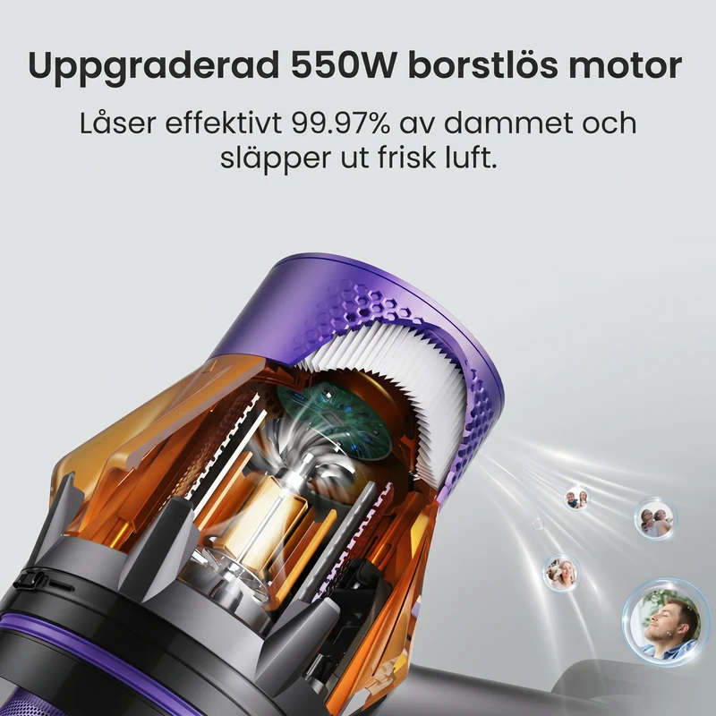 Maxlager Ultra X7 - 550W – 50 kPa Avancerad Sladdlös Dammsugare 2026 - Skaftdammsugare