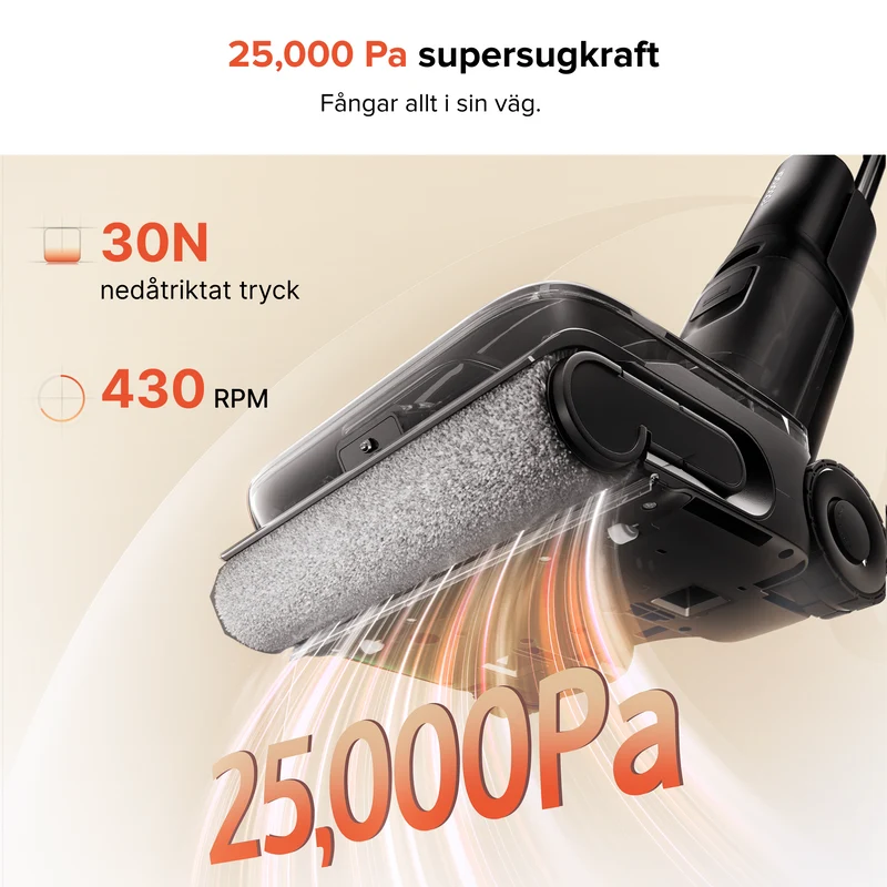 Roborock F25 ACE Pro våt- och torrdammsugare med JetFoaming™-rengöring