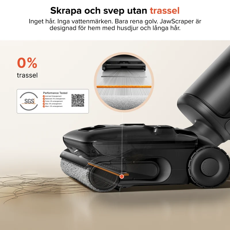 Roborock F25 ACE Pro våt- och torrdammsugare med JetFoaming™-rengöring
