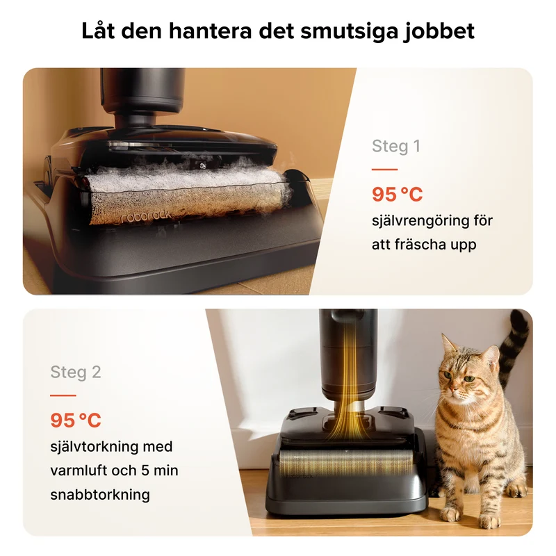 Roborock F25 ACE Pro våt- och torrdammsugare med JetFoaming™-rengöring