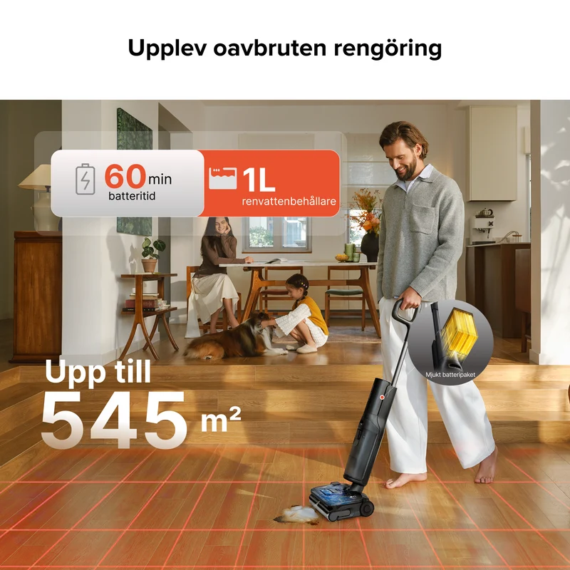 Roborock F25 ACE Pro våt- och torrdammsugare med JetFoaming™-rengöring