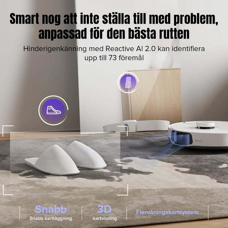 "Refurbished – 90% som ny" Roborock S8 MaxV Ultra robotdammsugare med 8-i-1 RockDock® Ultra