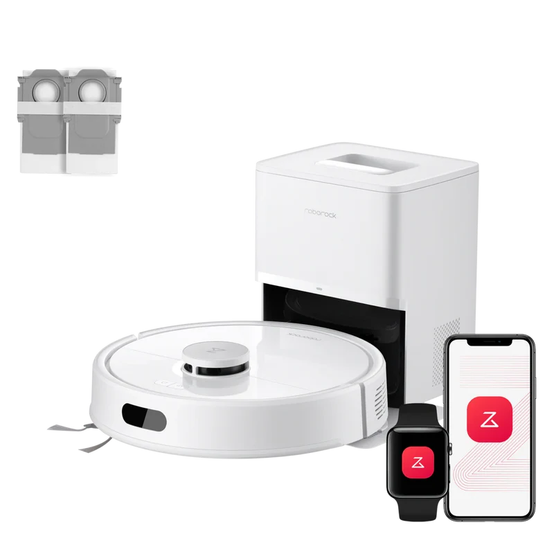 Roborock Q7 L5+ Set Robotdammsugare och Mop med Automatisk Tömningsstation och Två Extra Dammpåsar