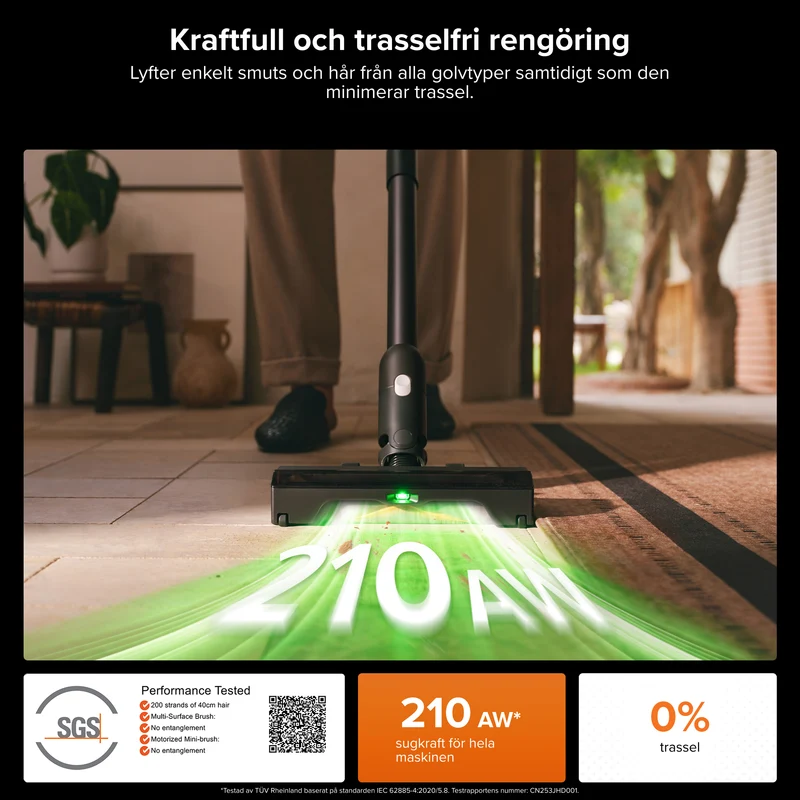 Roborock H60 Hub Ultra sladdlös dammsugare med sugstation