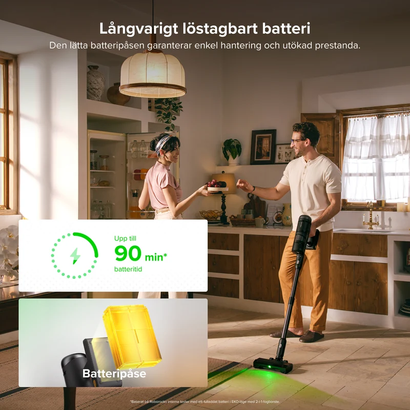 Roborock H60 Hub Ultra sladdlös dammsugare med sugstation