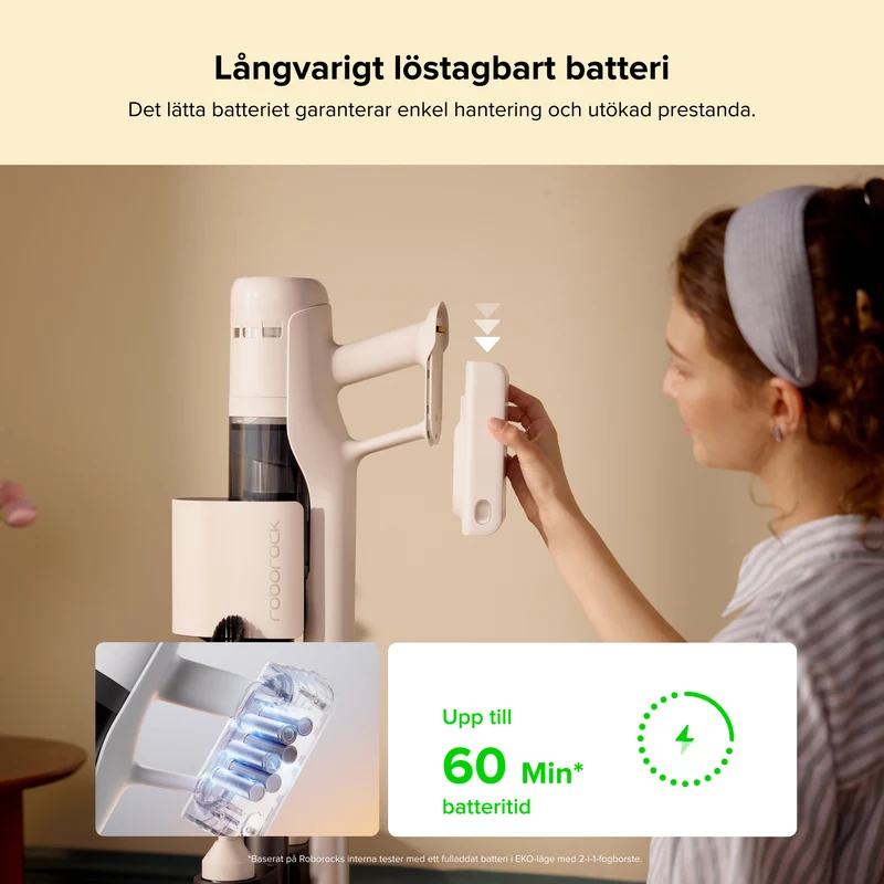 Roborock H60 Hub sladdlös dammsugare med sugstation