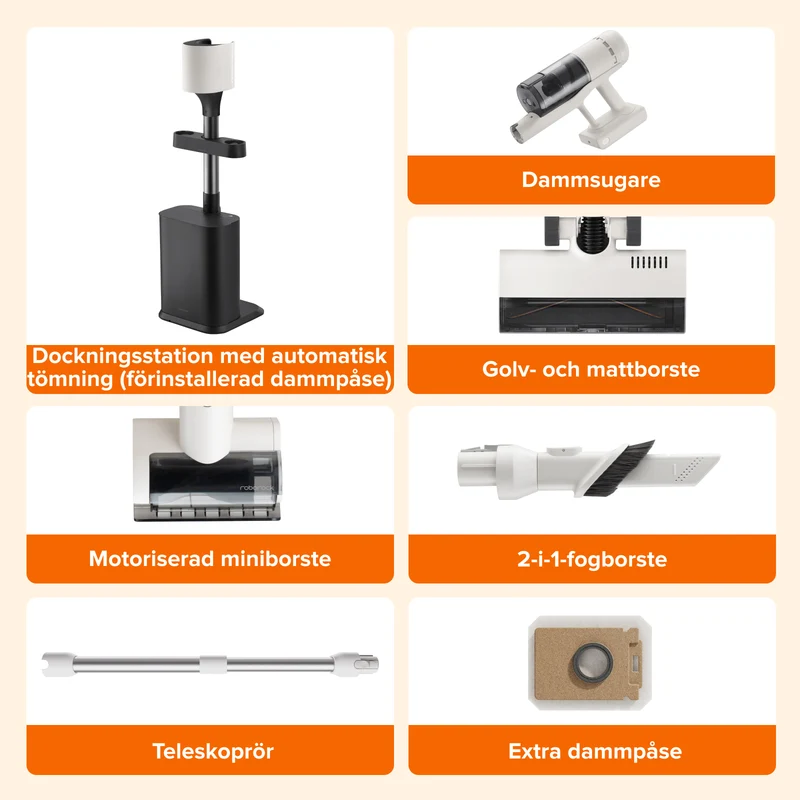 Roborock H60 Hub sladdlös dammsugare med sugstation