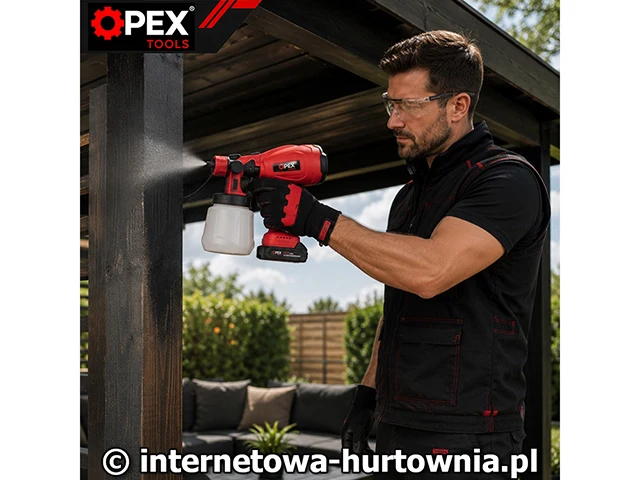 Batteridriven Färgspruta 21V med 2 Batterier – 800W Färgpistol med HVLP & 1L Behållare