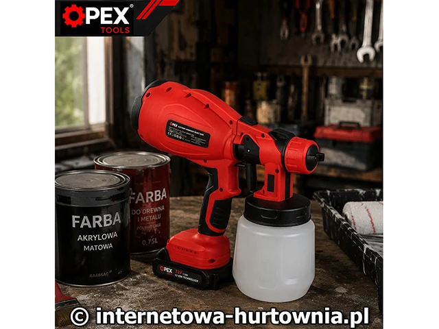 Batteridriven Färgspruta 21V med 2 Batterier – 800W Färgpistol med HVLP & 1L Behållare