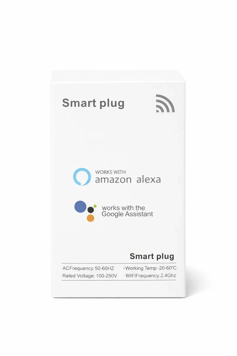 Smart WiFi-uttag 20A med energimätare – Kompatibel med Alexa & Google Home