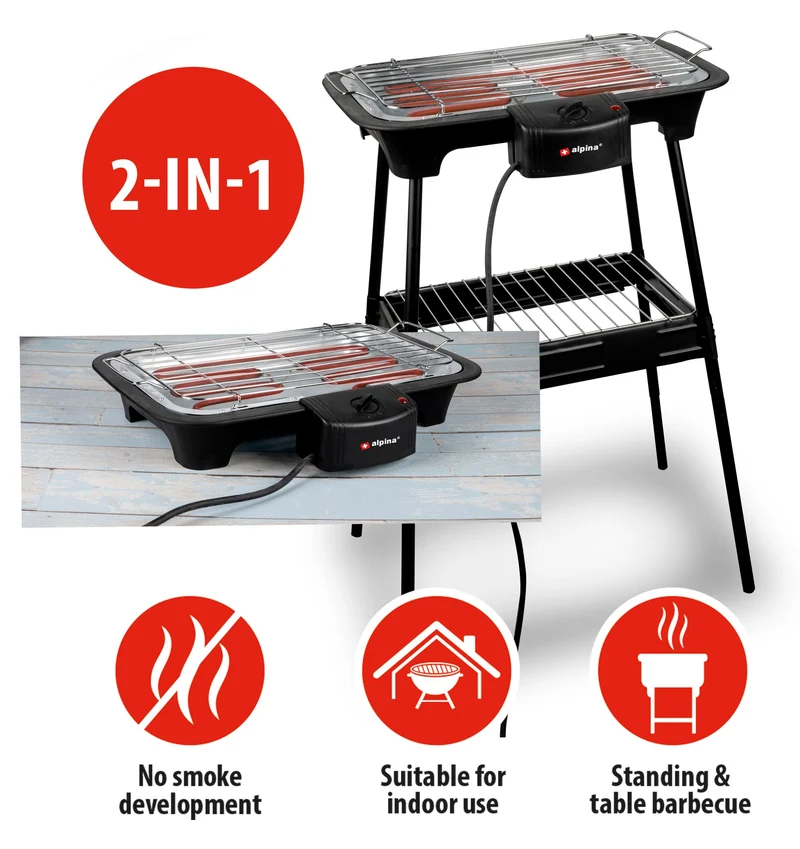 Elektrisk Grill 2200W – Elgrill med Temperaturkontroll
