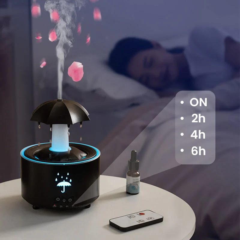 Aroma Diffuser med 300 ml Vandbeholder, LED Lys og Automatisk Slukning