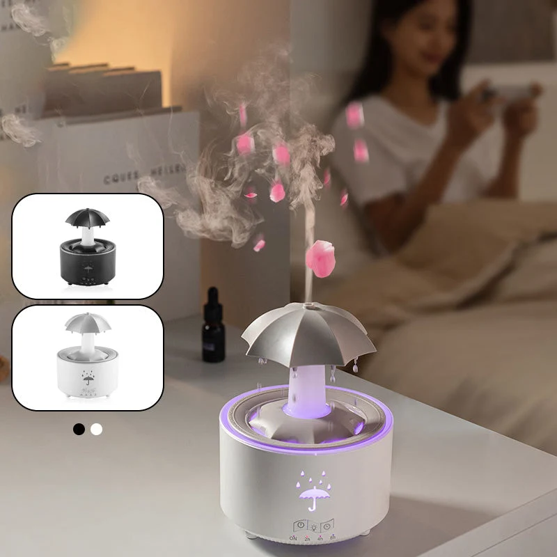 Aroma Diffuser med 300 ml Vandbeholder, LED Lys og Automatisk Slukning