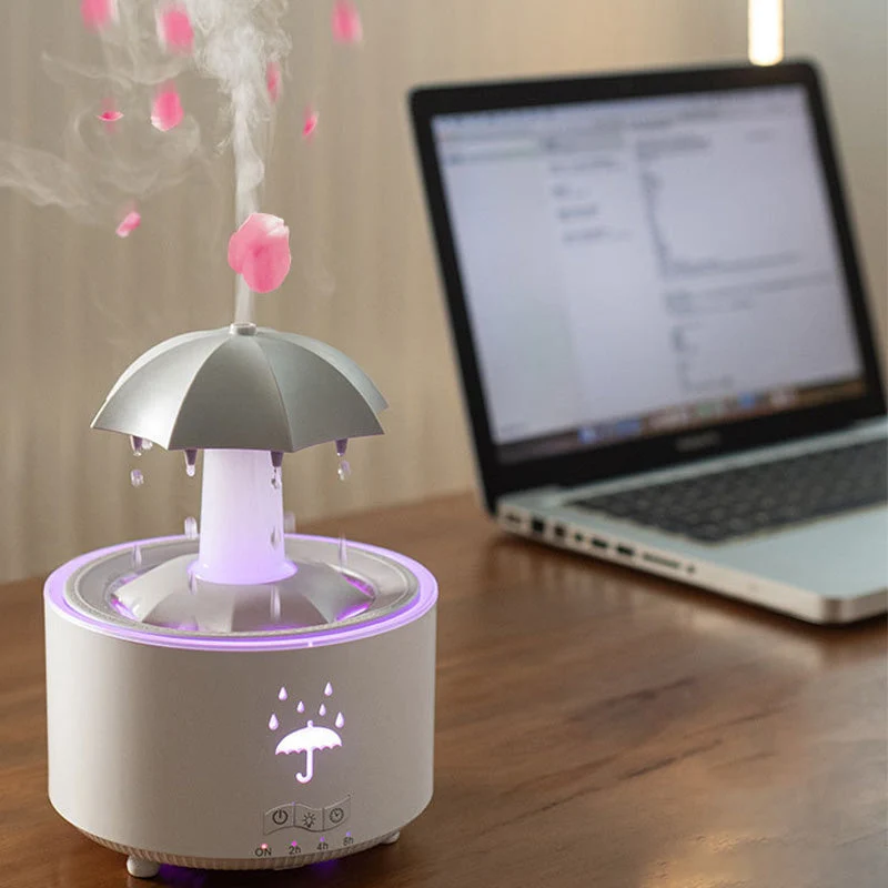 Aroma Diffuser med 300 ml Vandbeholder, LED Lys og Automatisk Slukning
