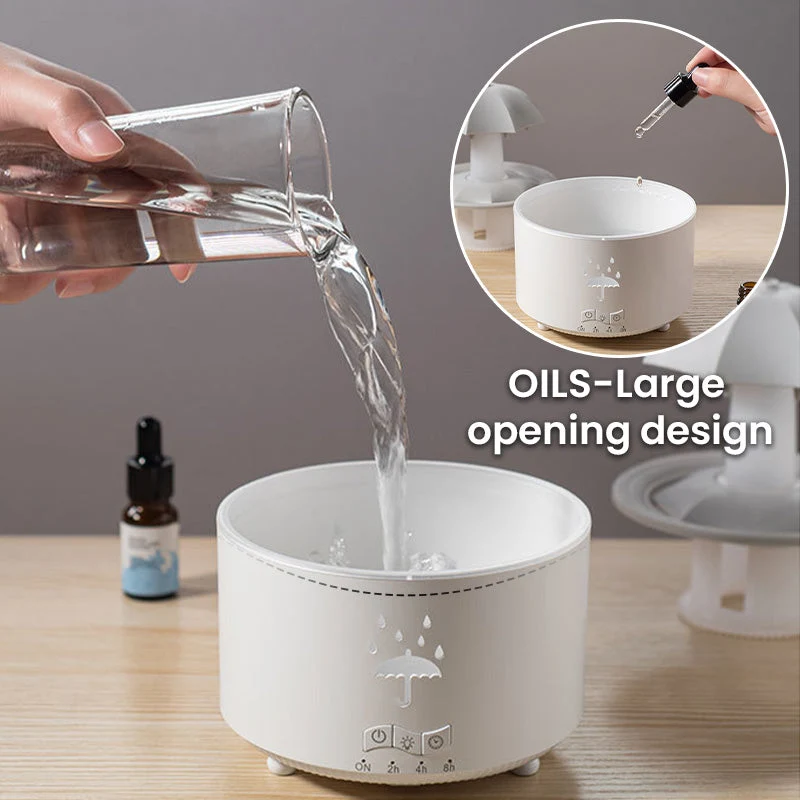 Aroma Diffuser med 300 ml Vandbeholder, LED Lys og Automatisk Slukning