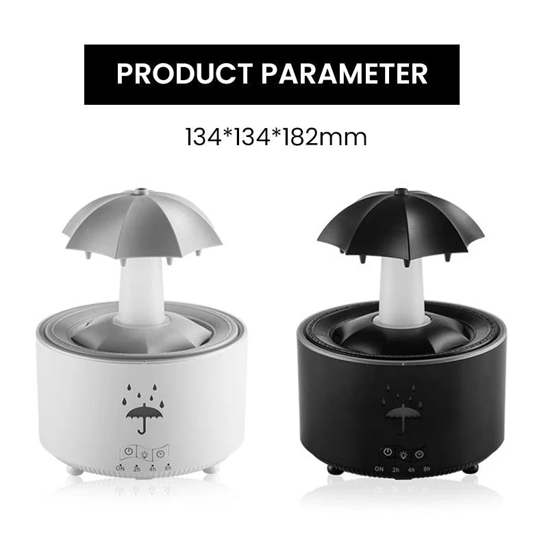 Aroma Diffuser med 300 ml Vandbeholder, LED Lys og Automatisk Slukning