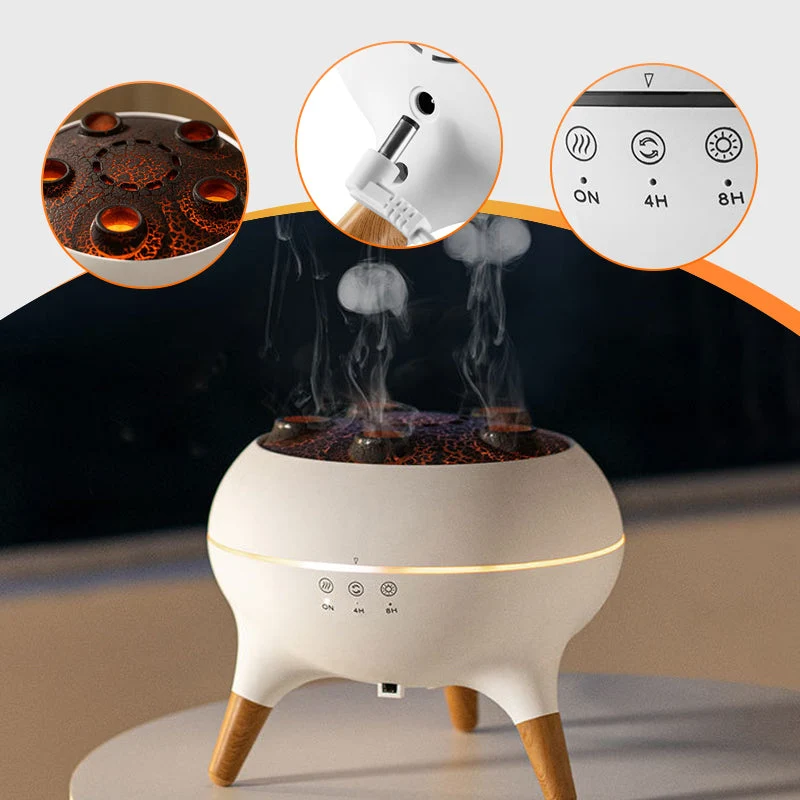 Aroma Diffuser med Ultralyd, 7 LED-Farver og Timerfunktion