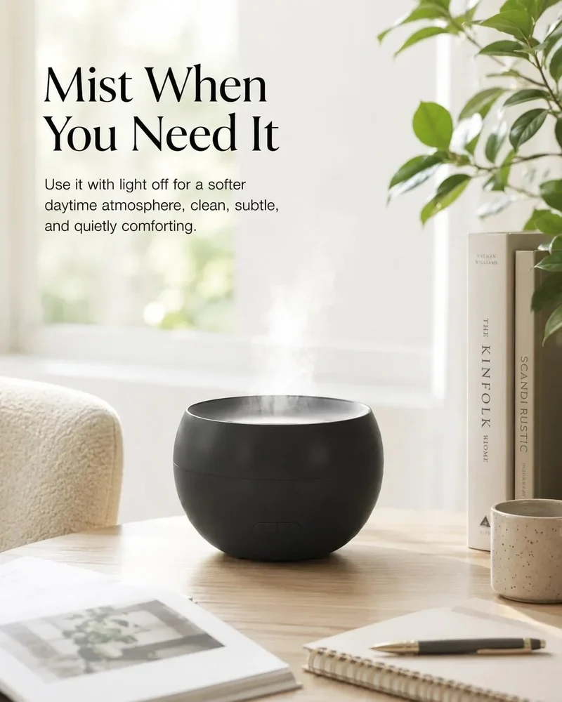 Aroma Diffuser med LED-lys og 150 ml Vandbeholder – Ultralydsmodel