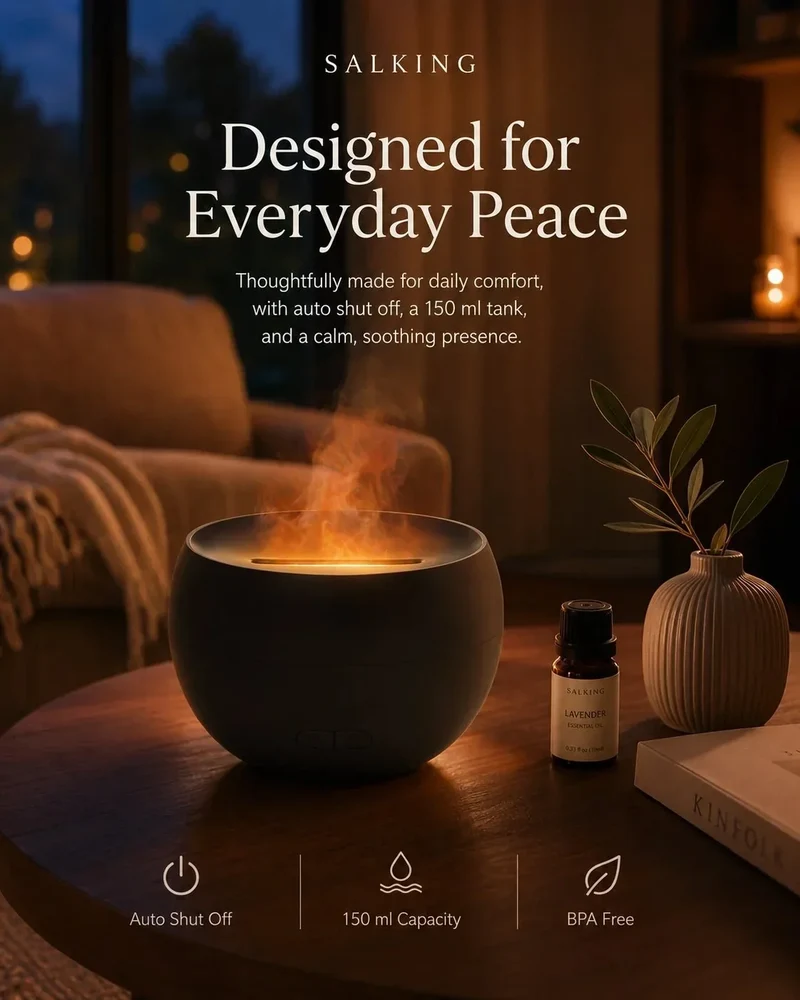 Aroma Diffuser med LED-lys og 150 ml Vandbeholder – Ultralydsmodel