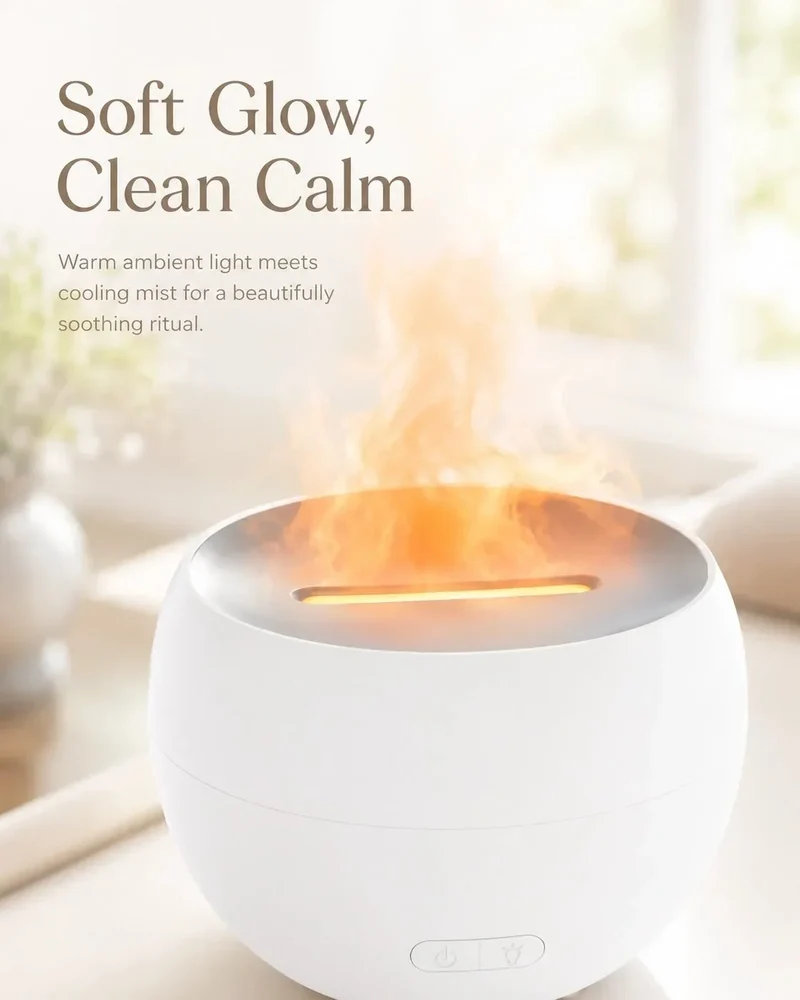 Aroma Diffuser med LED-lys og 150 ml Vandbeholder – Ultralydsmodel