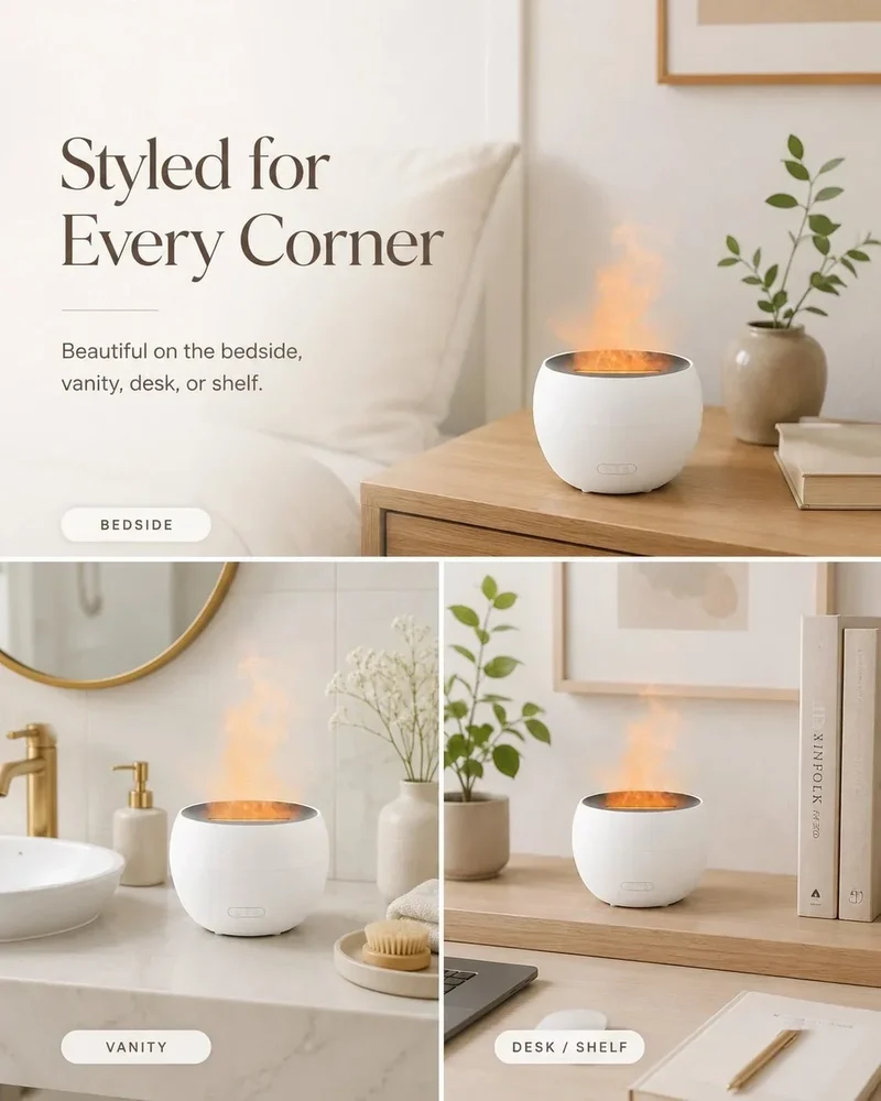 Aroma Diffuser med LED-lys og 150 ml Vandbeholder – Ultralydsmodel
