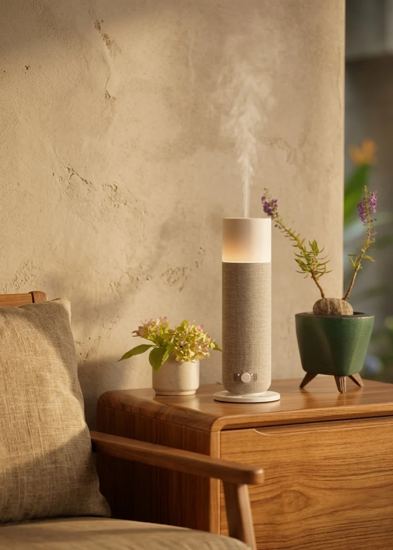 Aroma Diffuser med blødt lys til soveværelse og kontor – stille model